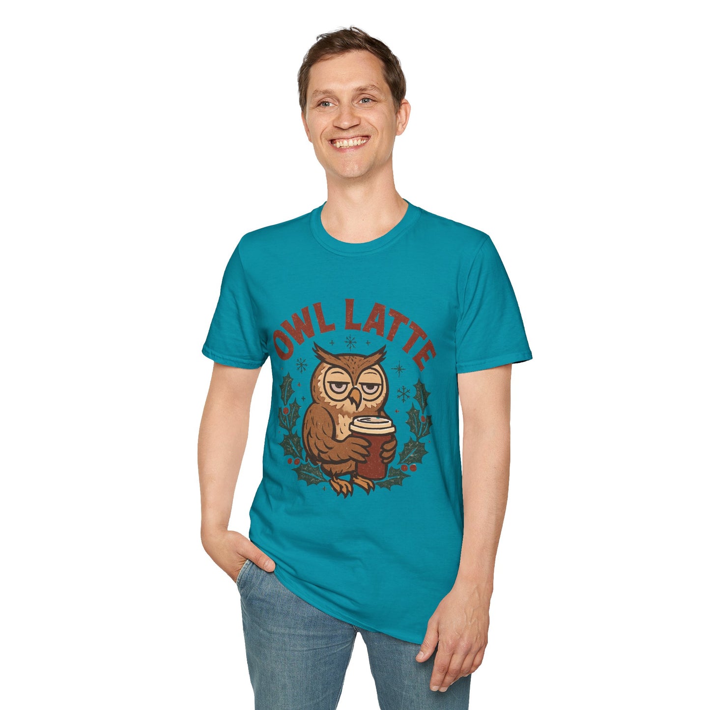 Owl Latte | Funny Christmas Coffee Lover Unisex T-Shirt