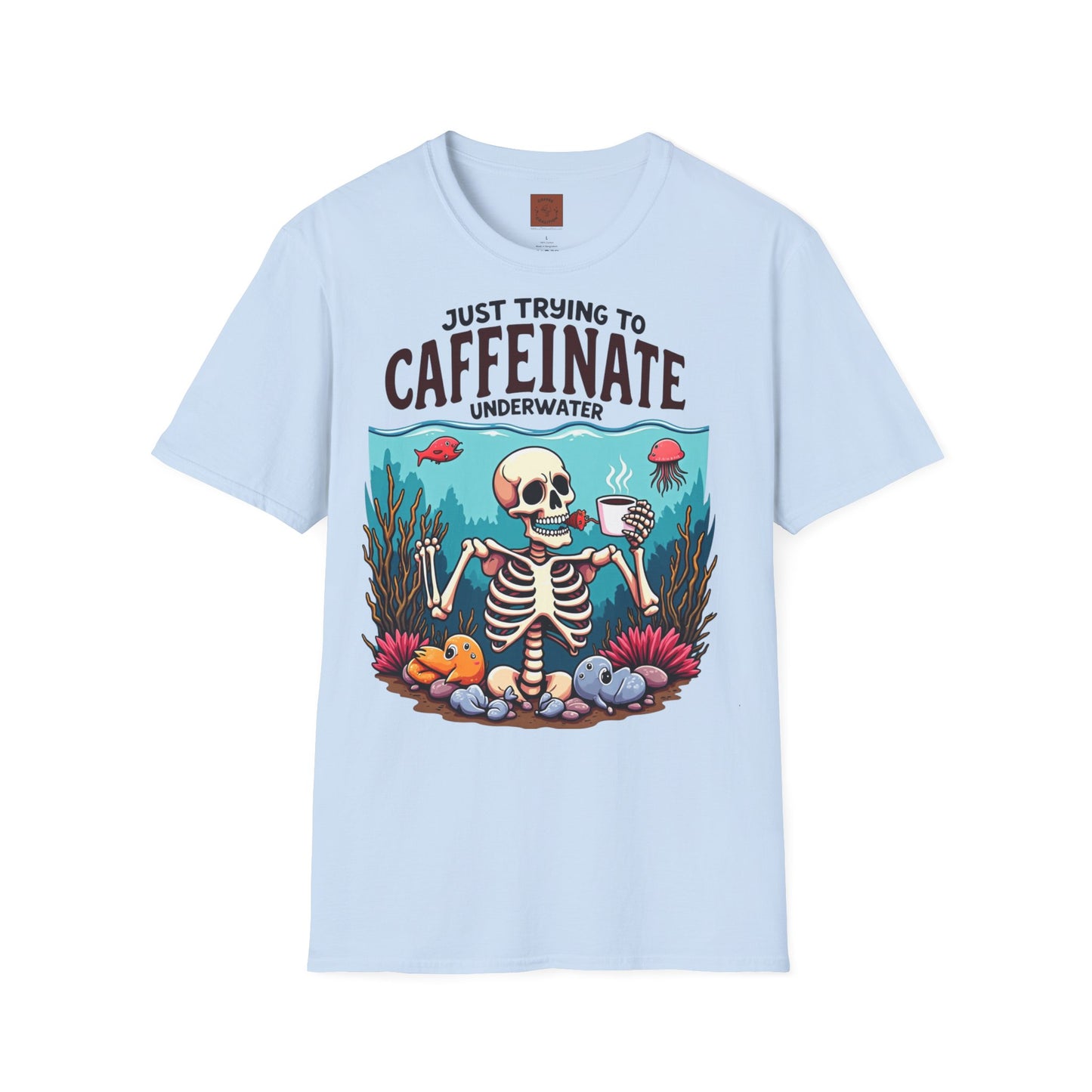 Skeleton under water