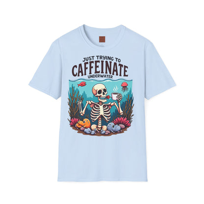 Skeleton under water