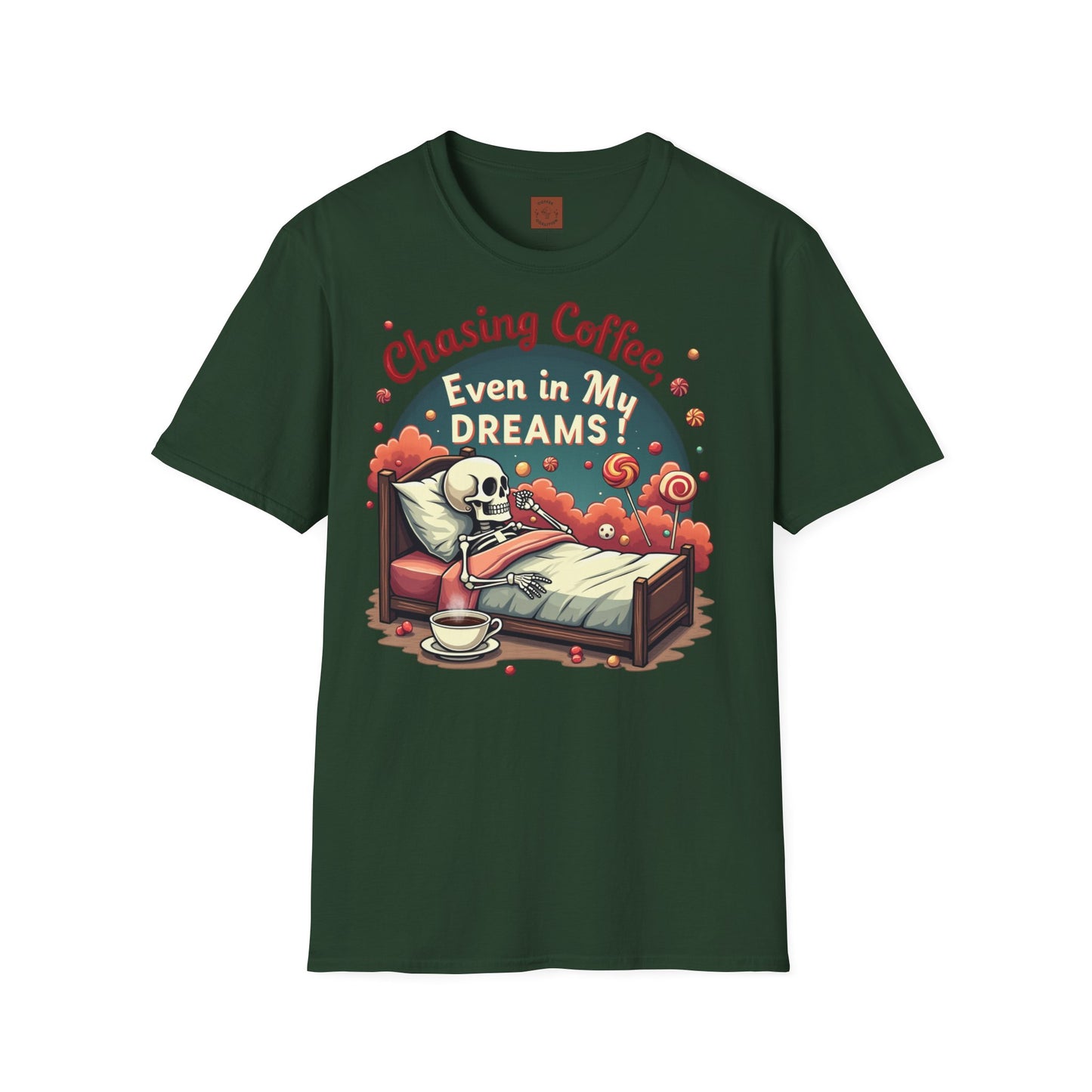 Chasing Coffee Even in My Dreams | Sleepy Skeleton Tee