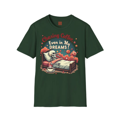 Chasing Coffee Even in My Dreams | Sleepy Skeleton Tee