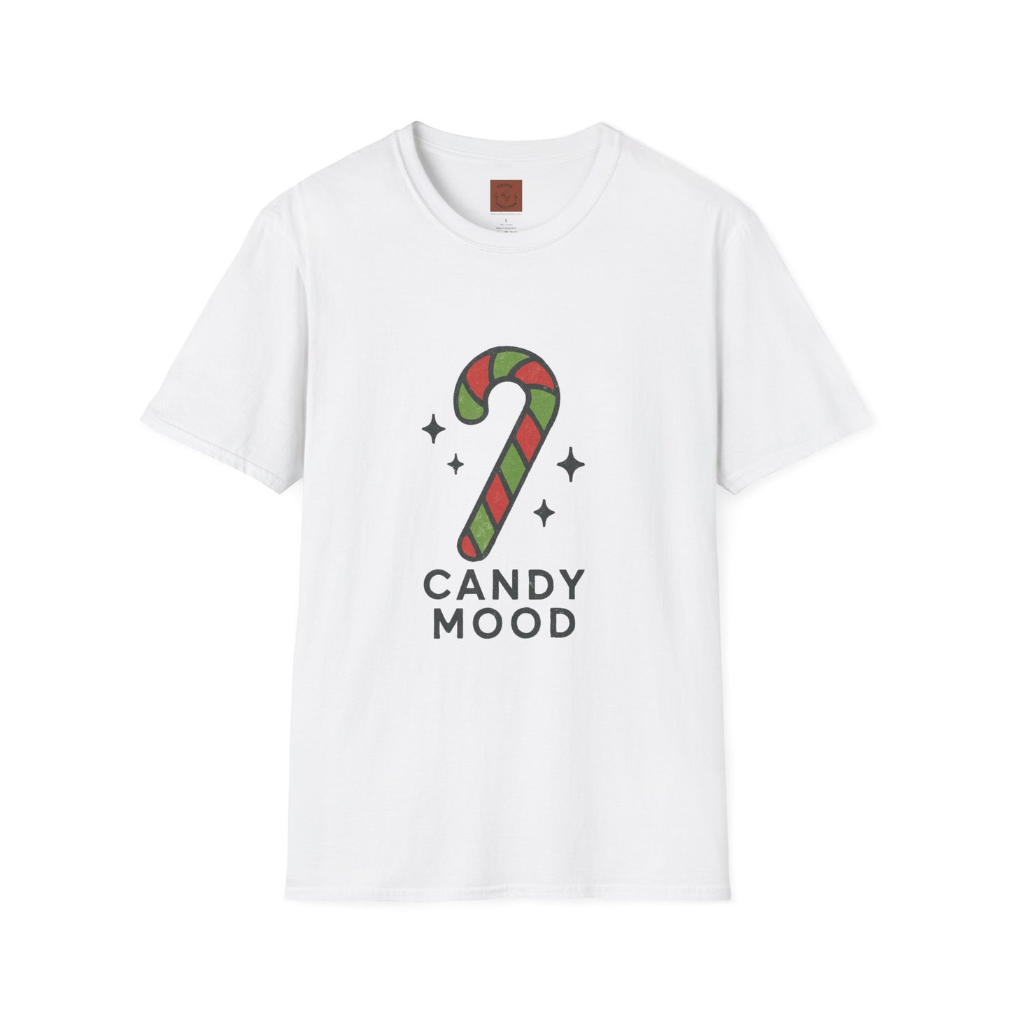 Candy Mood | Minimalist Christmas Candy Cane Aesthetic Unisex T-Shirt
