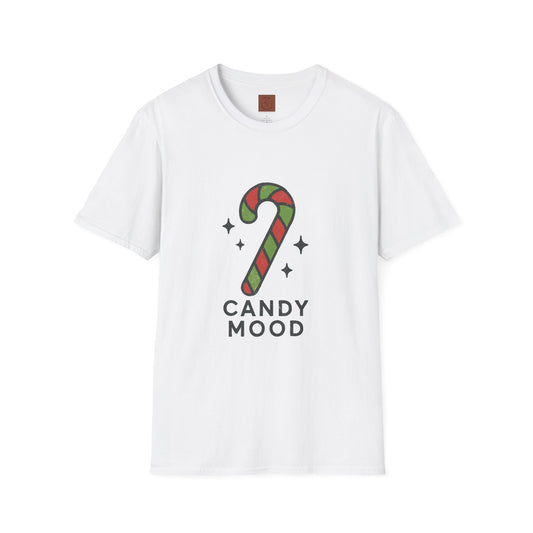 Candy Mood | Minimalist Christmas Candy Cane Aesthetic Unisex T-Shirt