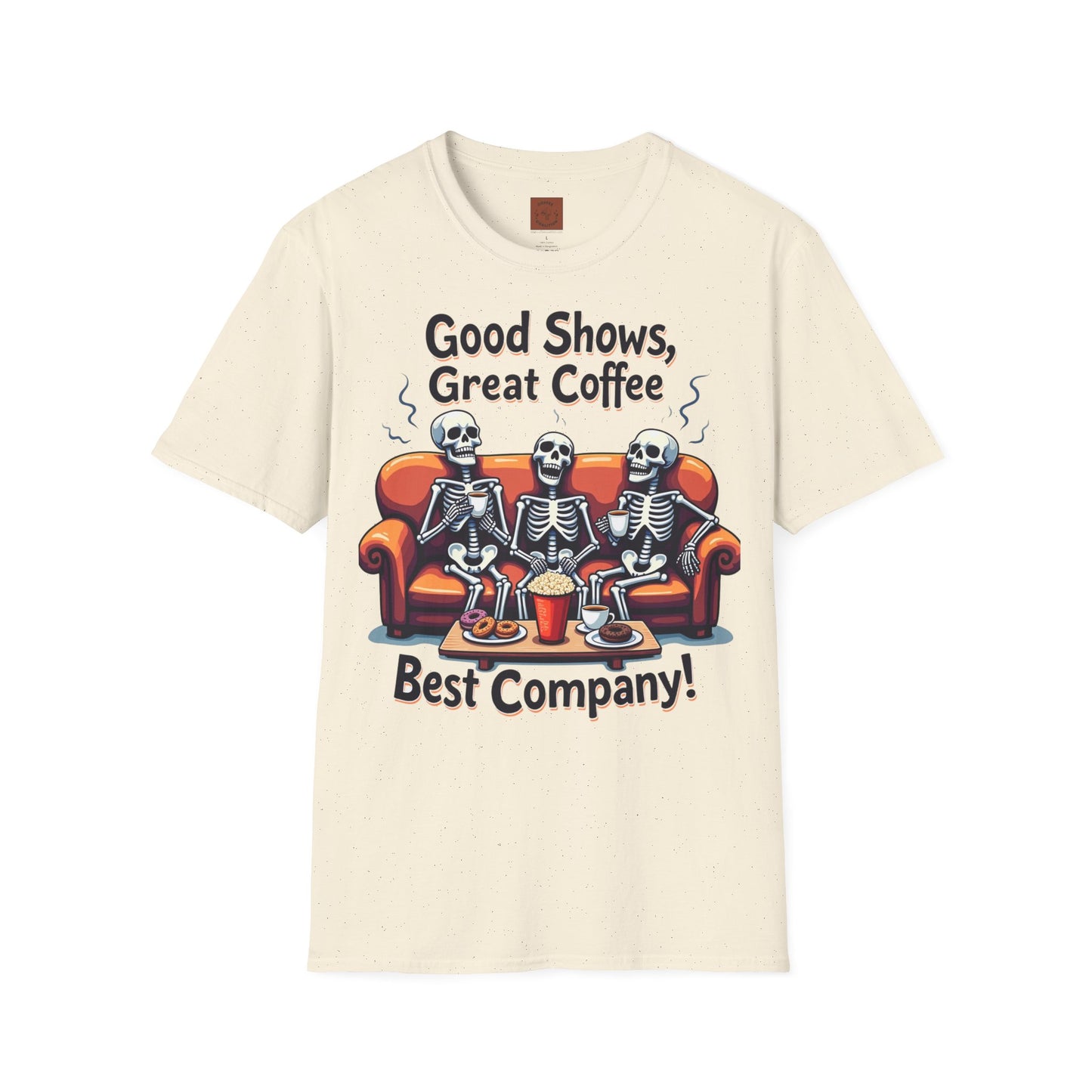 Good Shows, Great Coffee, Best Vibes | Skeleton Chill Crew Tee