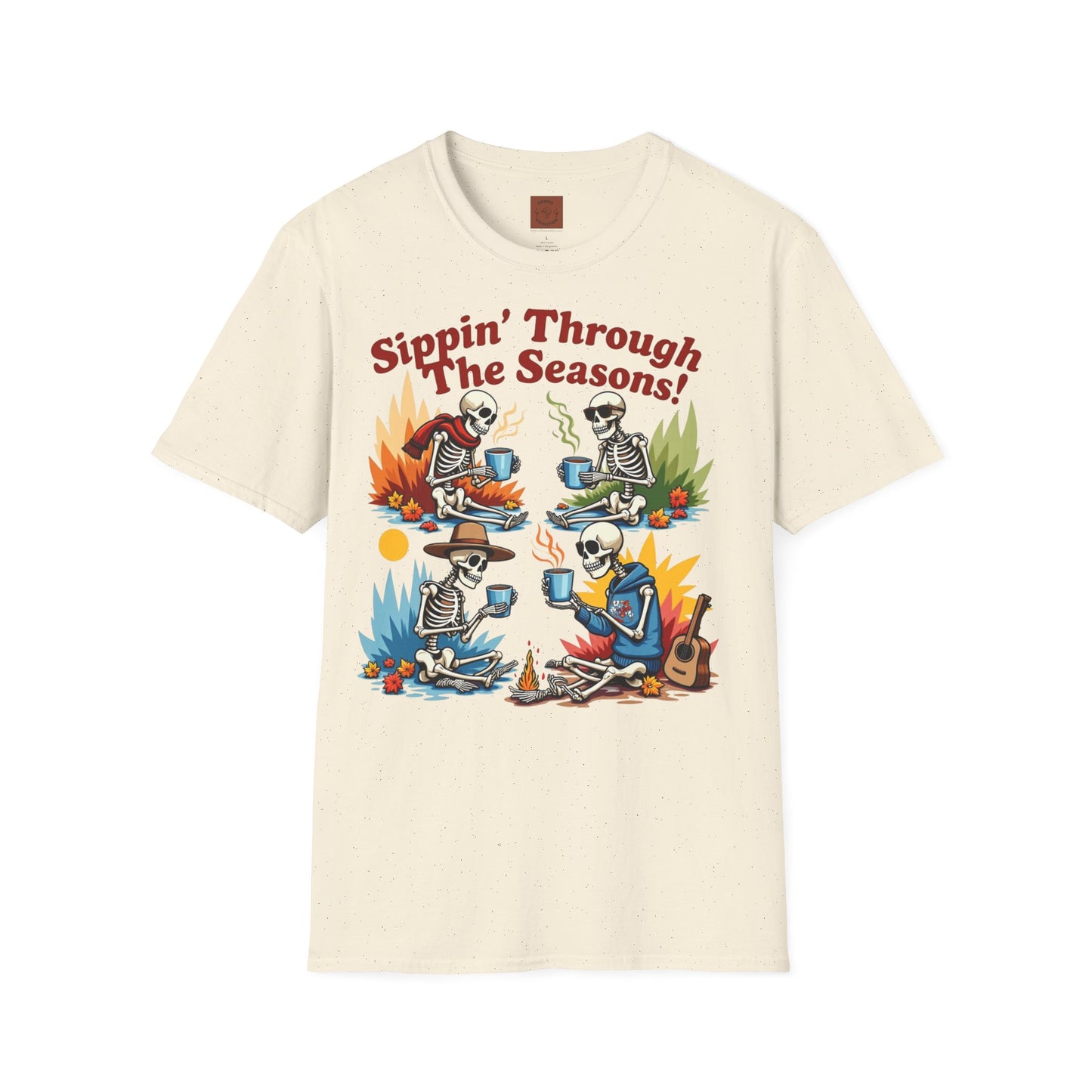 Sippin’ Through the Seasons | Year-Round Coffee Skeleton Tee