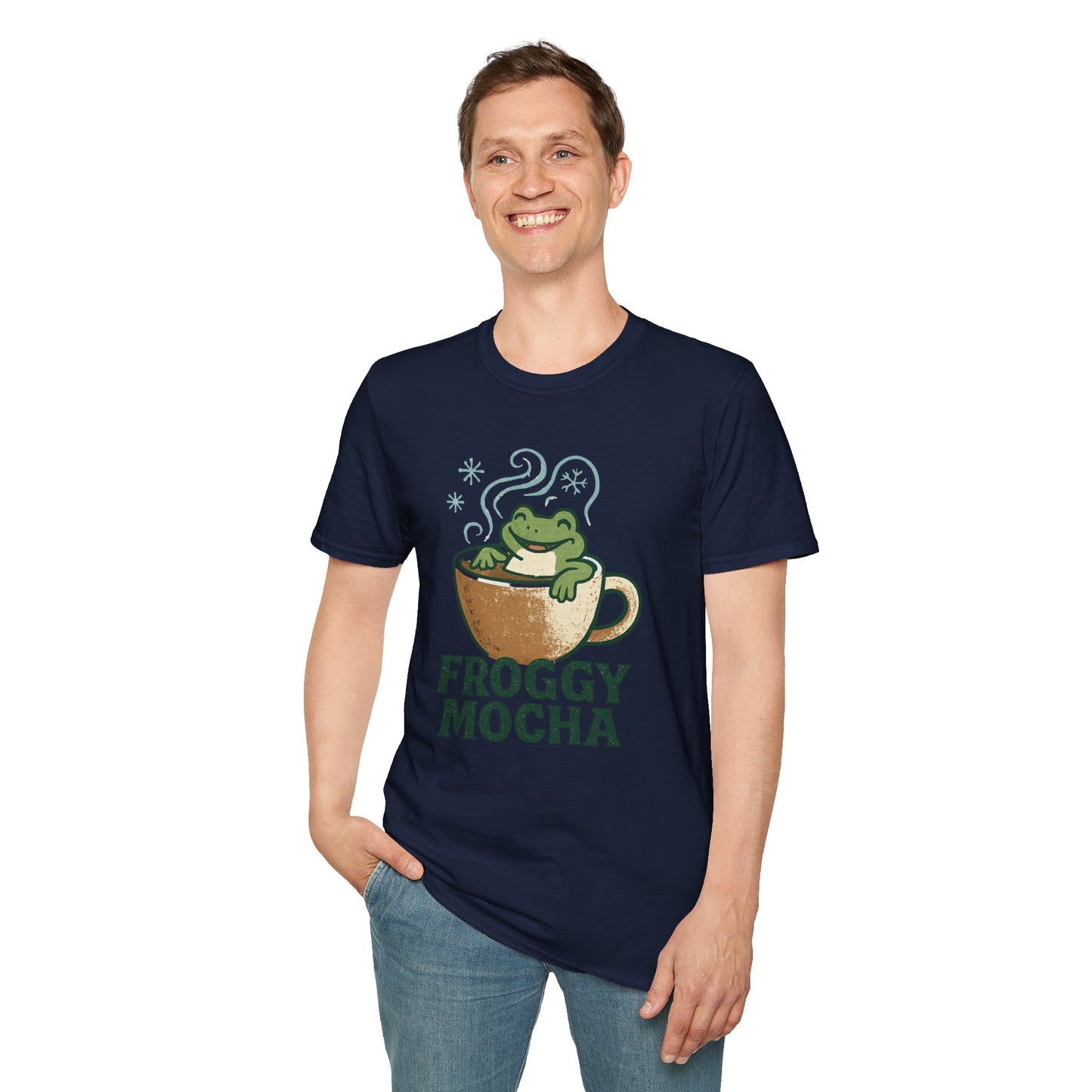 Froggy Mocha | Cute Christmas Coffee Lover Unisex T-Shirt
