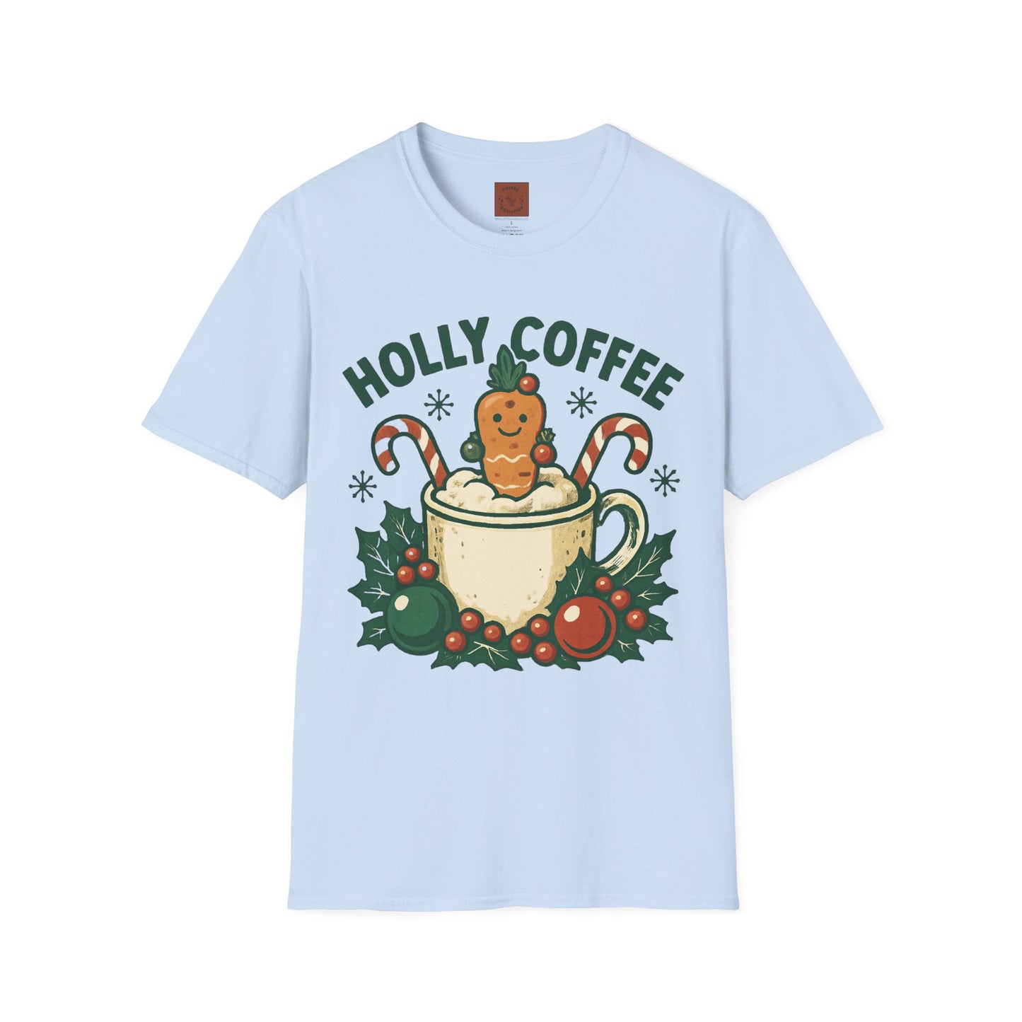 Jolly Brew | Funny Gingerbread Coffee Christmas Unisex T-Shirt