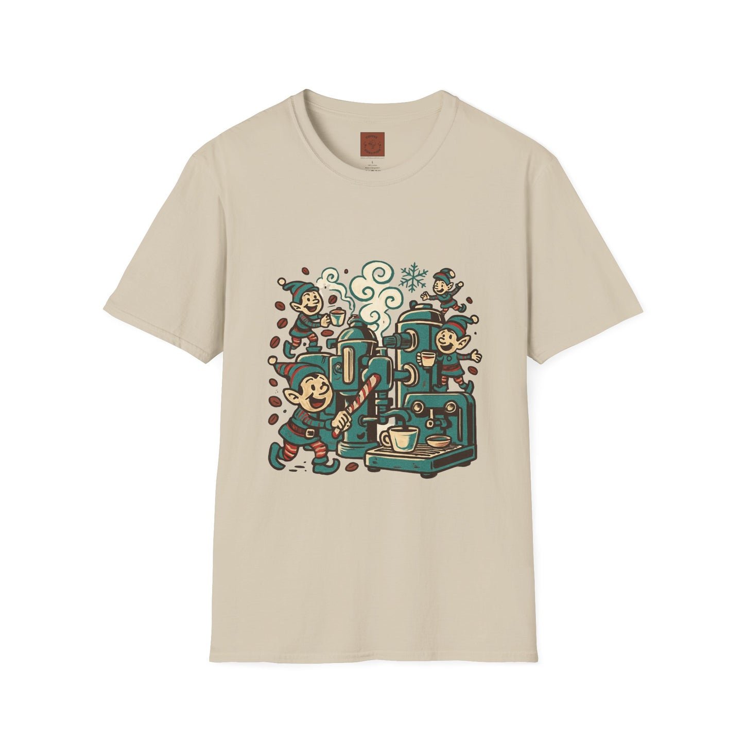 Elf Espresso Factory | Funny Christmas Coffee Lovers Unisex T-Shirt