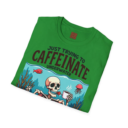 Skeleton under water