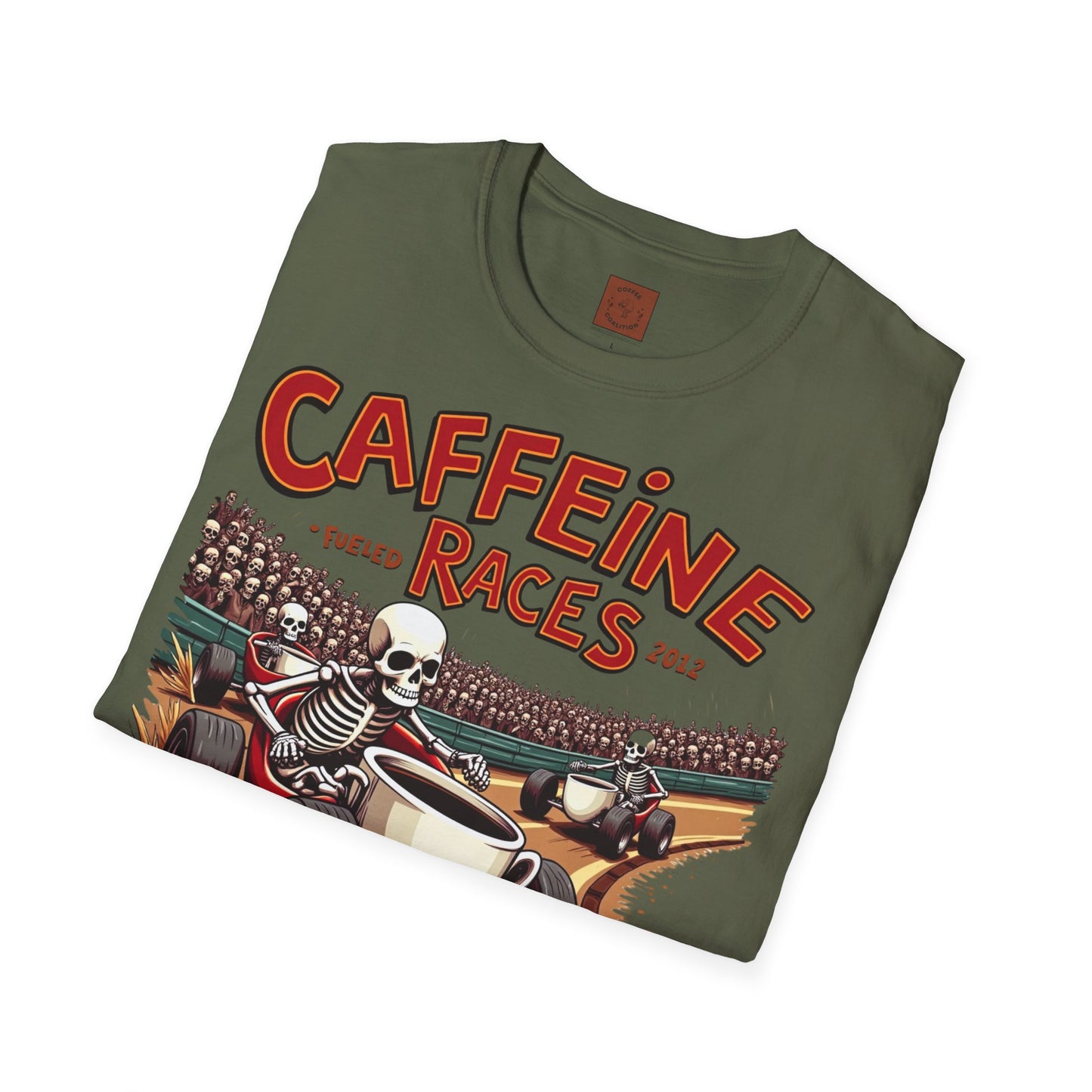 Caffeine Races | Fueled by Coffee & Chaos Tee