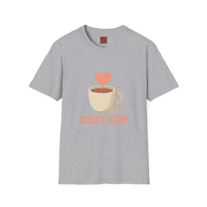 Cozy Cup – Unisex Cute Coffee Lover T-Shirt