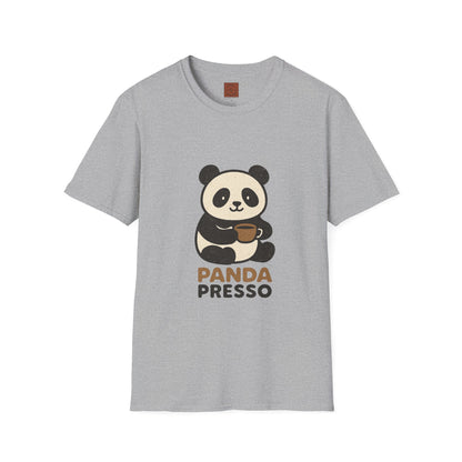 Panda Presso | Cute Coffee Lover Unisex T-Shirt
