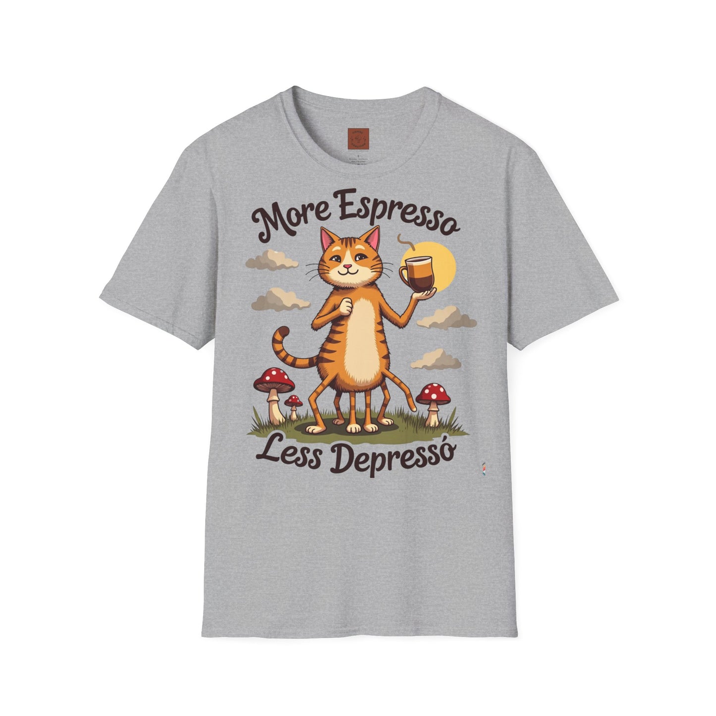 More Espresso, Less Depresso | Coffee Cat Vibes Tee