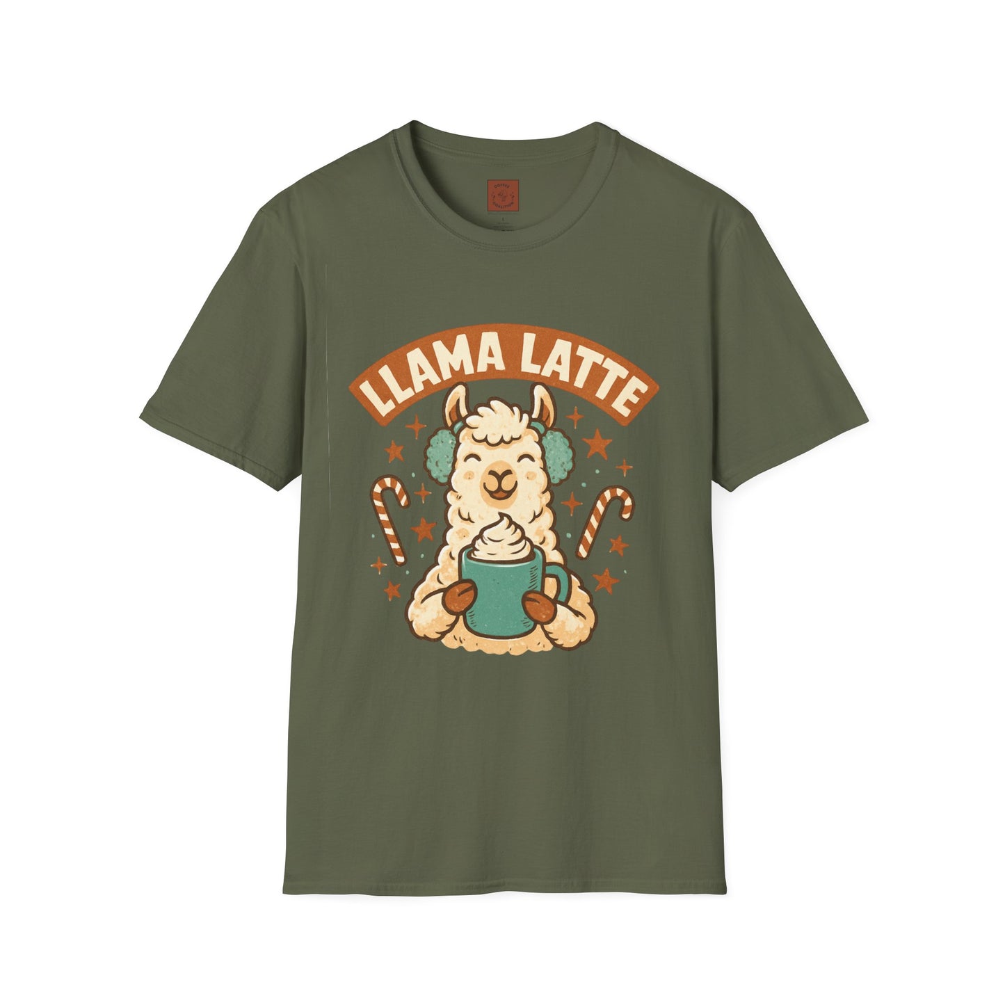 Llama Latte | Cute Christmas Coffee Lover Unisex T-Shirt