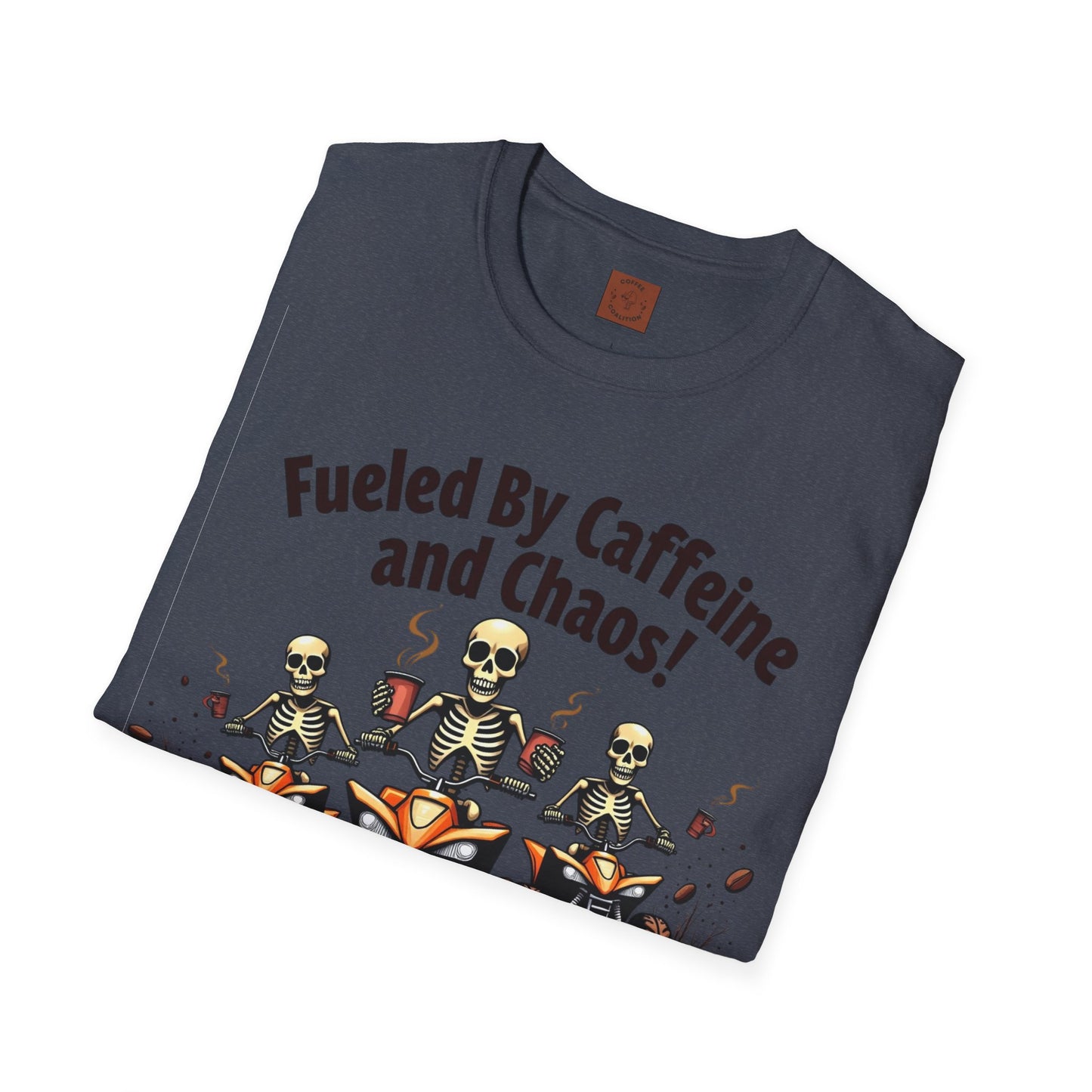 Fueled by Caffeine & Chaos | Skeleton Riders Tee