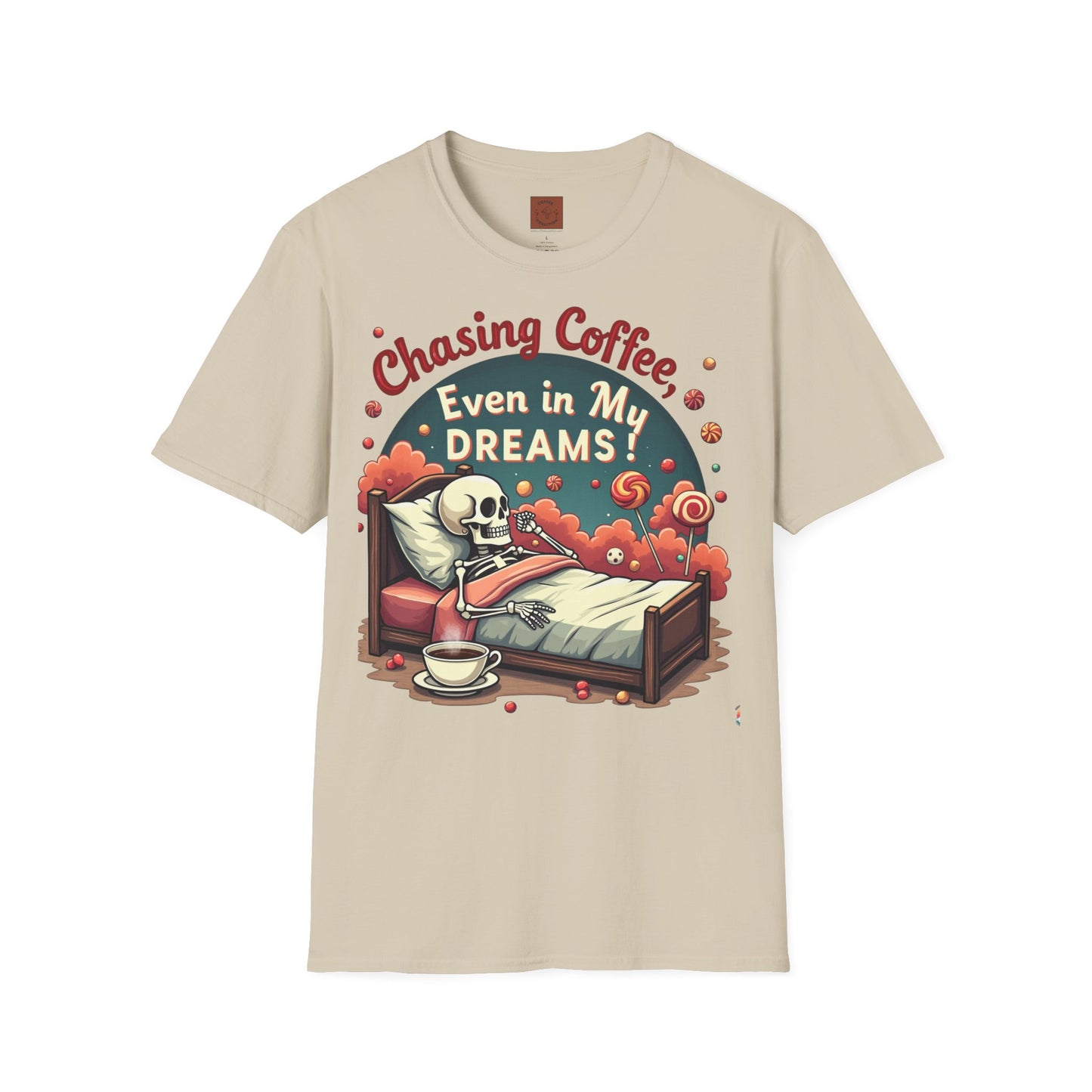 Chasing Coffee Even in My Dreams | Sleepy Skeleton Tee