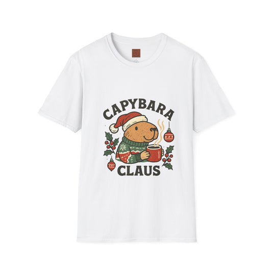 Capybara Claus | Funny Christmas Coffee Lover Unisex T-Shirt