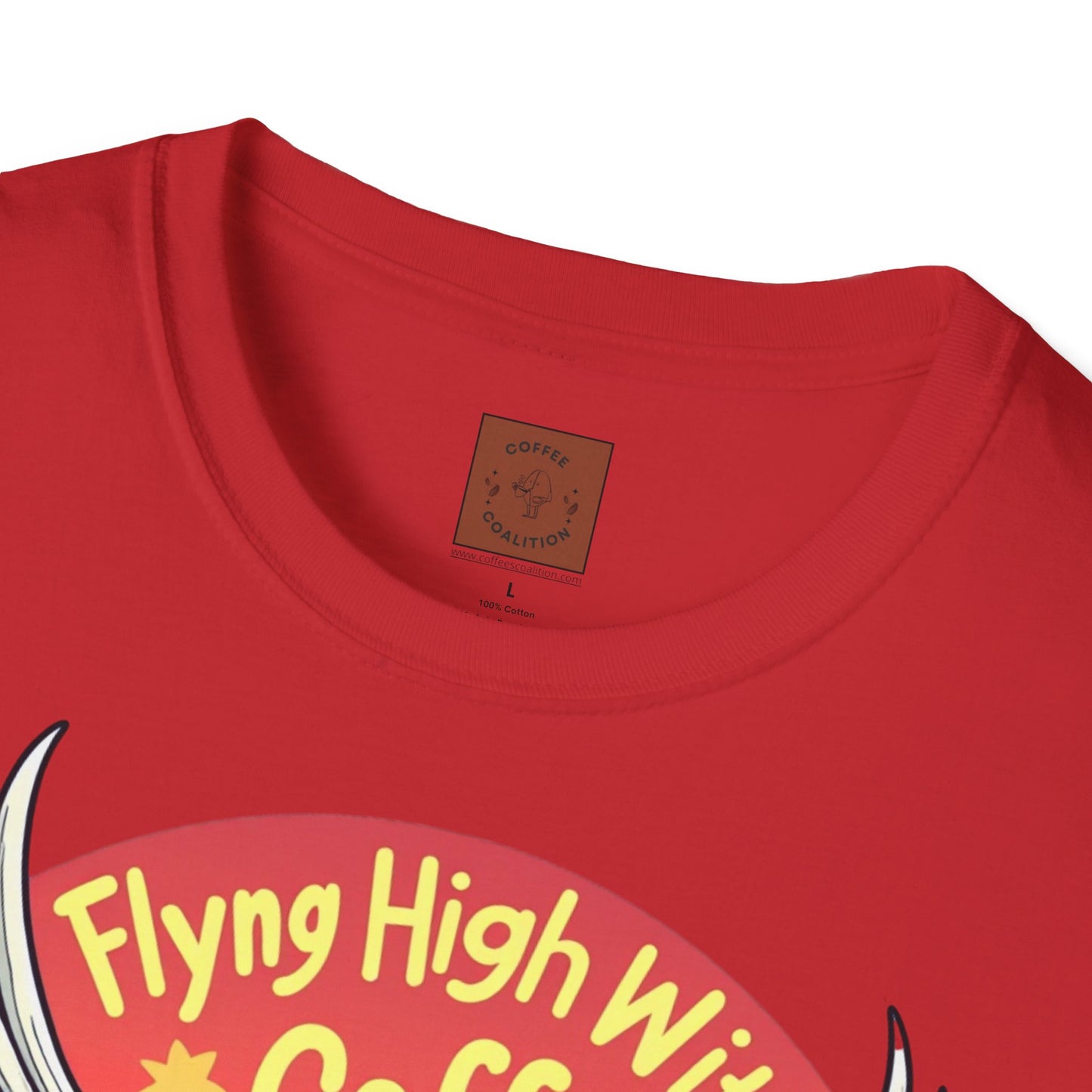 Flying High With Coffee | Skeleton Wings Tee