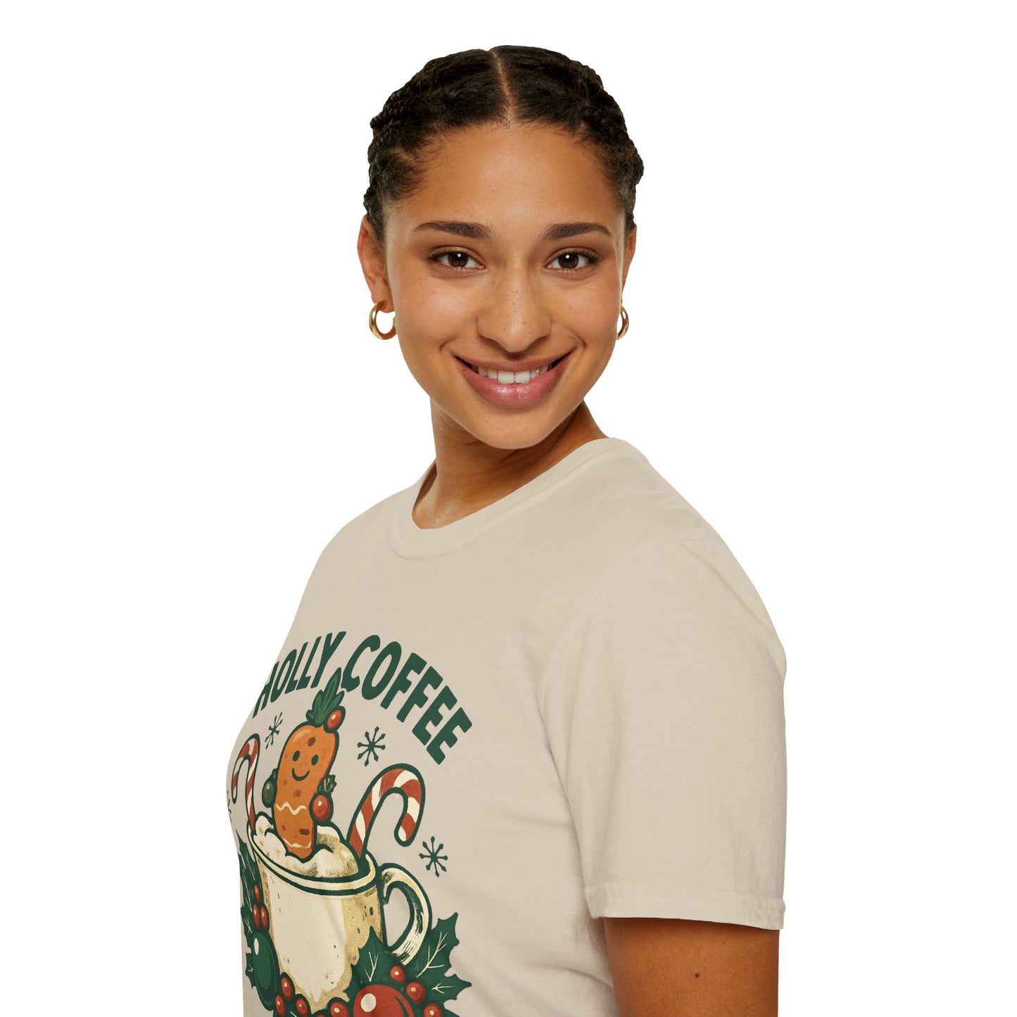 Jolly Brew | Funny Gingerbread Coffee Christmas Unisex T-Shirt