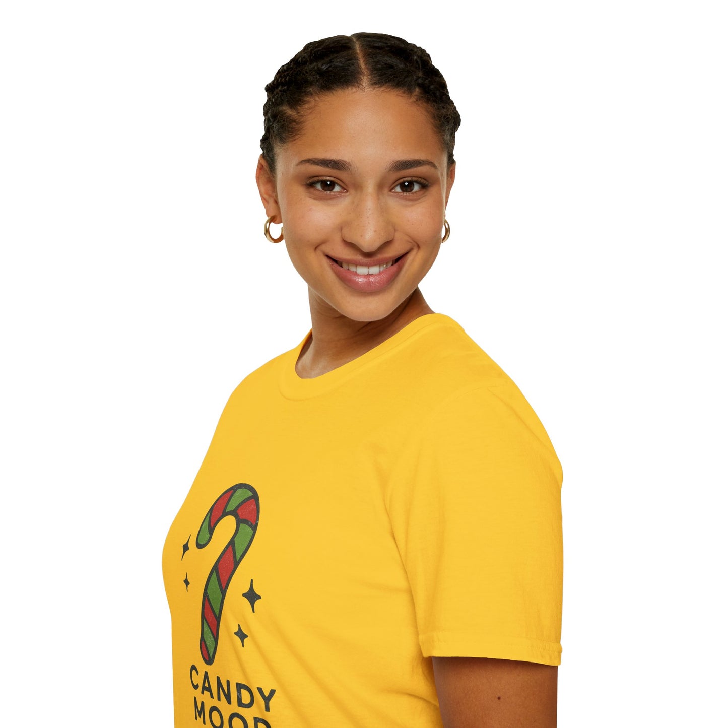 Candy Mood | Minimalist Christmas Candy Cane Aesthetic Unisex T-Shirt