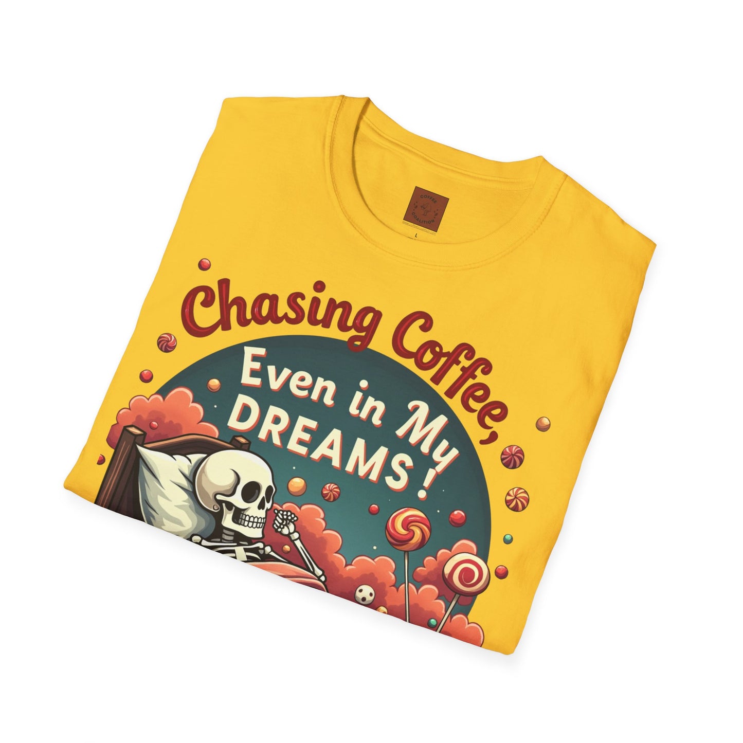 Chasing Coffee Even in My Dreams | Sleepy Skeleton Tee