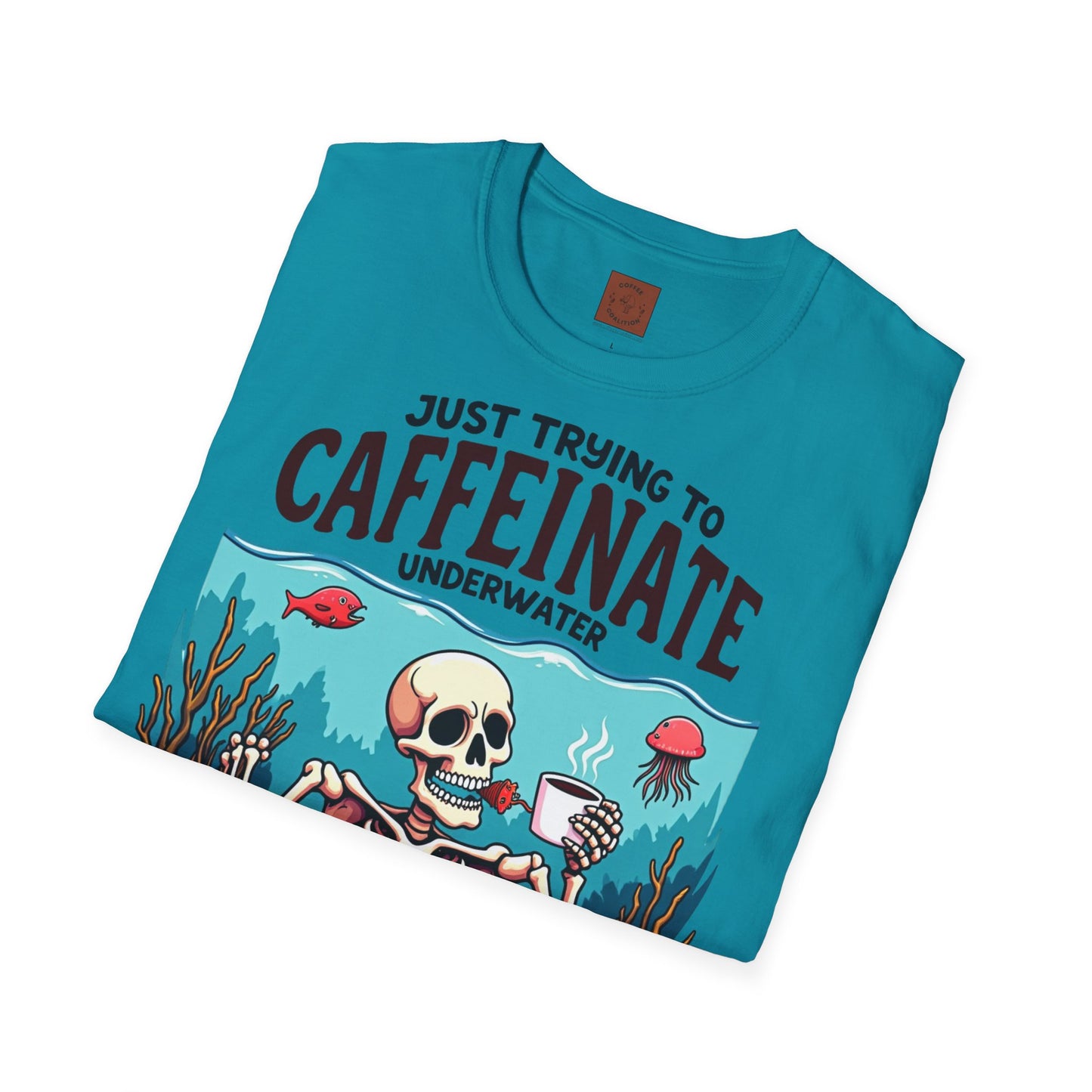 Skeleton under water