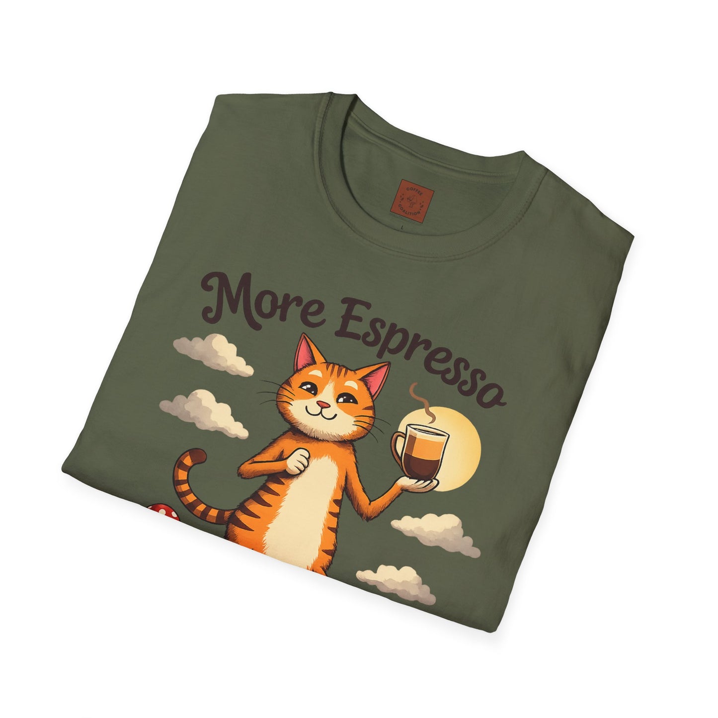 More Espresso, Less Depresso | Coffee Cat Vibes Tee