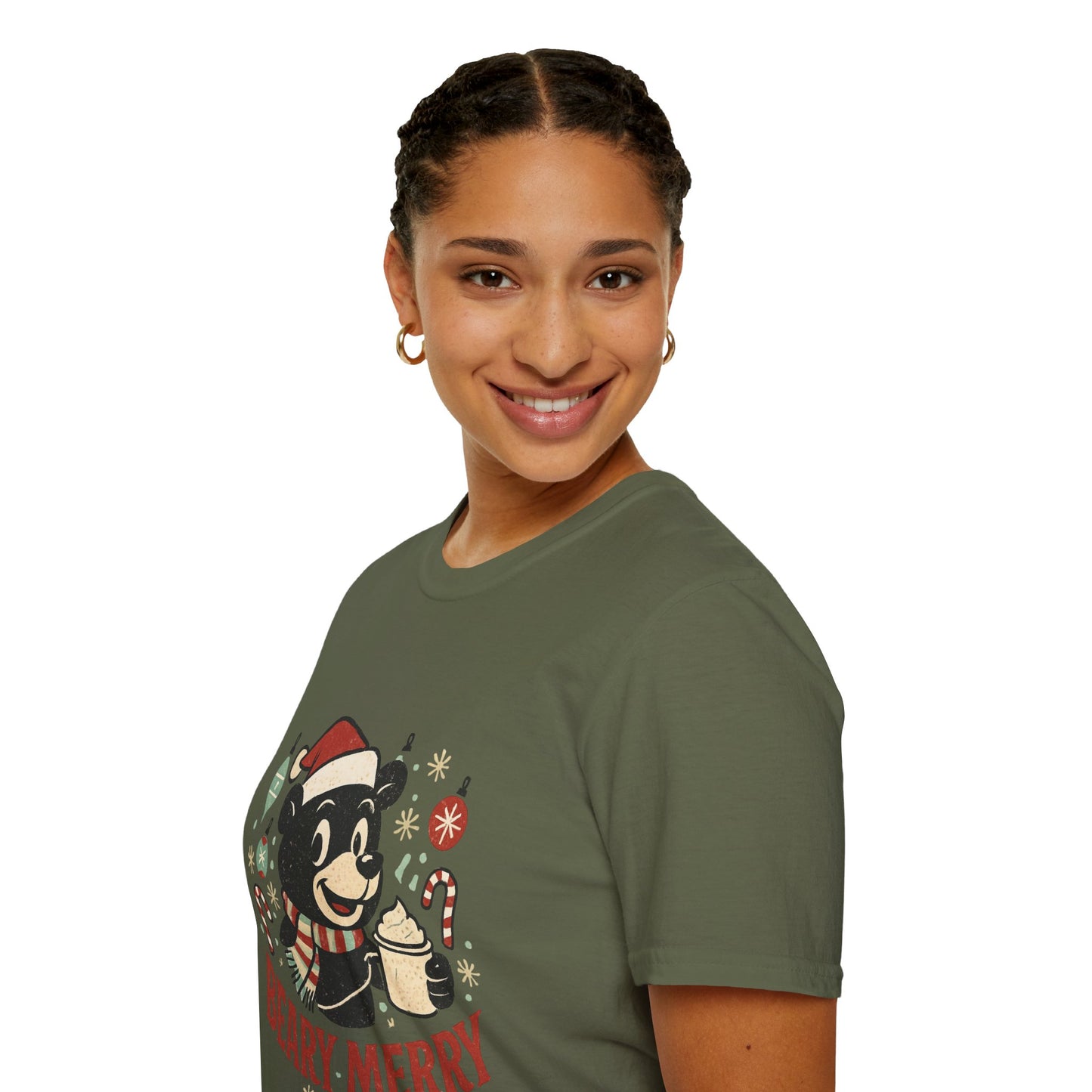 Beary Merry | Cute Bear Coffee Christmas Unisex T-Shirt