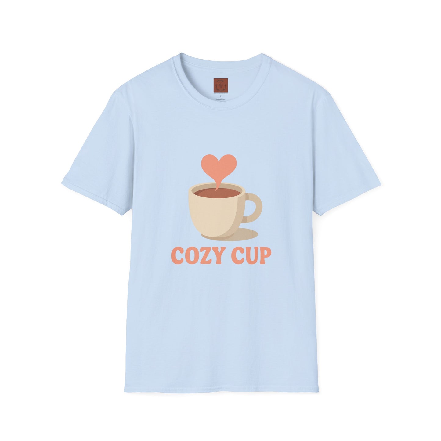 Cozy Cup – Unisex Cute Coffee Lover T-Shirt