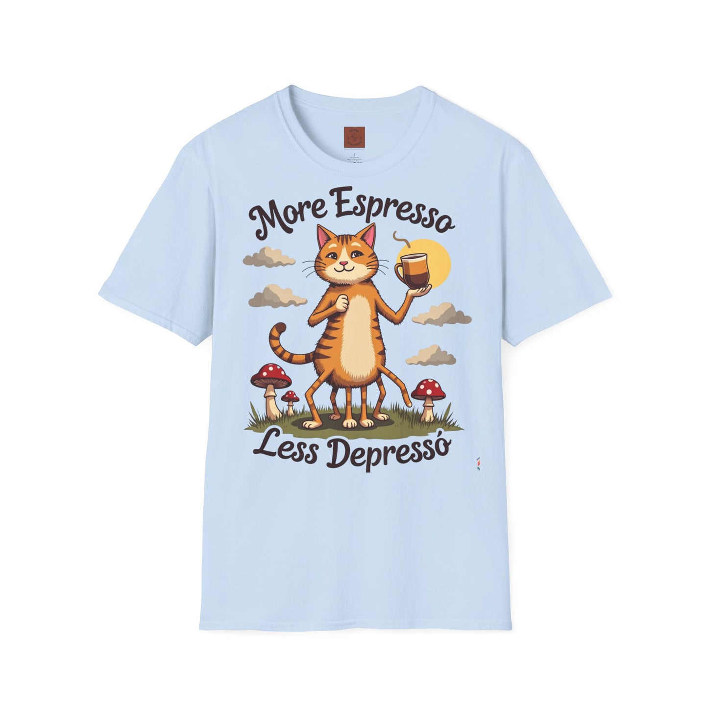 More Espresso, Less Depresso | Coffee Cat Vibes Tee