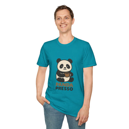 Panda Presso | Cute Coffee Lover Unisex T-Shirt