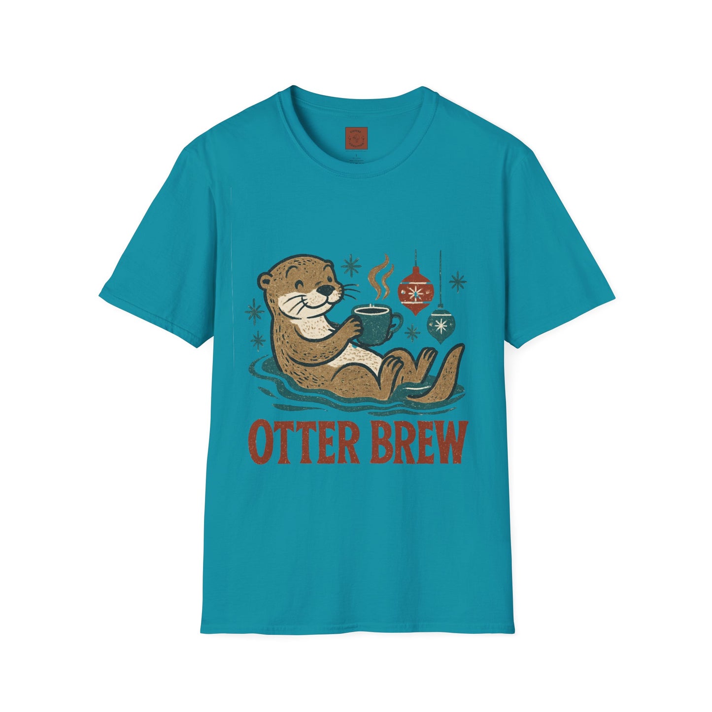 Otter Brew | Cute Coffee Lover Christmas Unisex T-Shirt