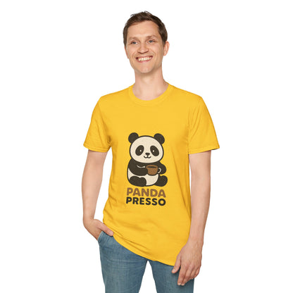 Panda Presso | Cute Coffee Lover Unisex T-Shirt