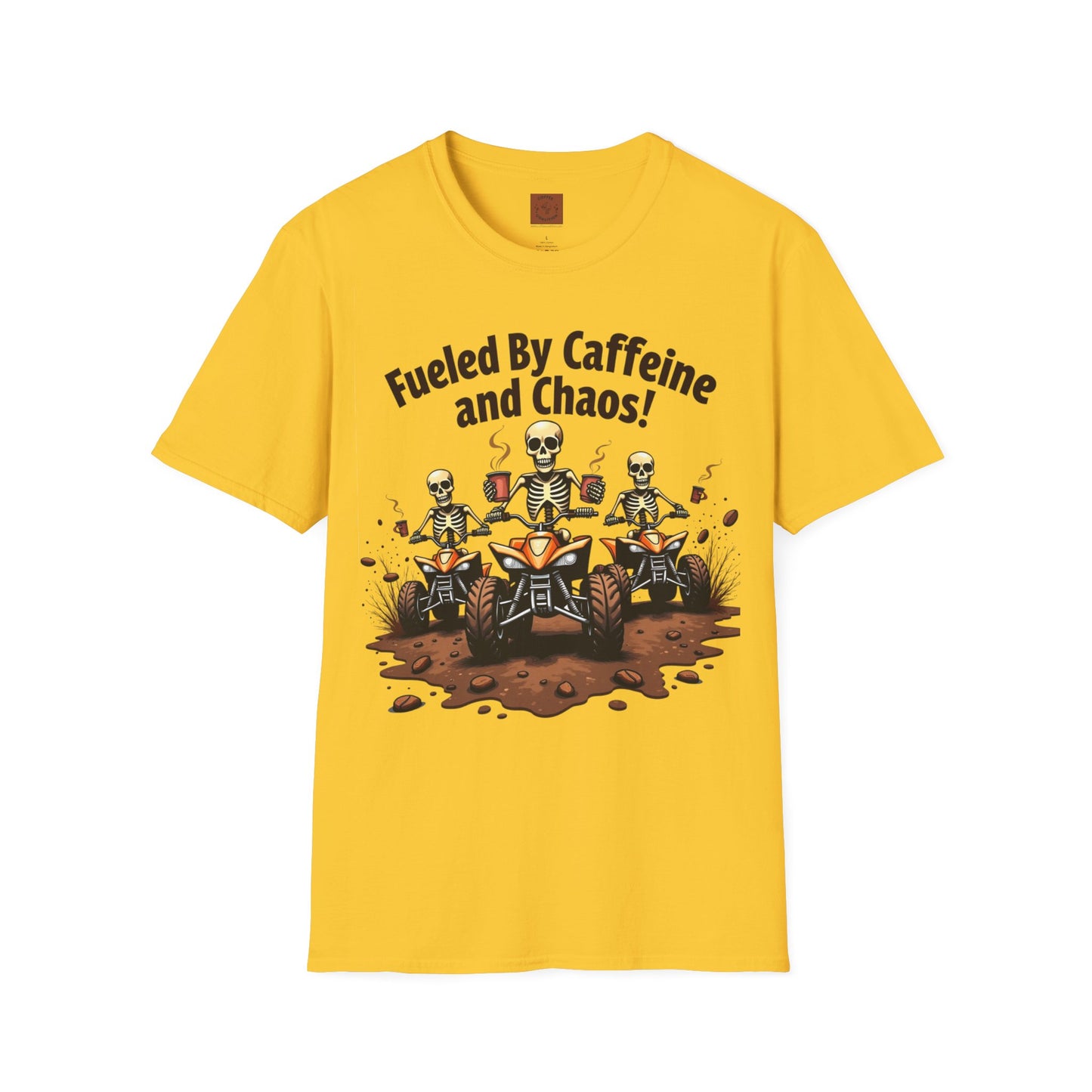 Fueled by Caffeine & Chaos | Skeleton Riders Tee