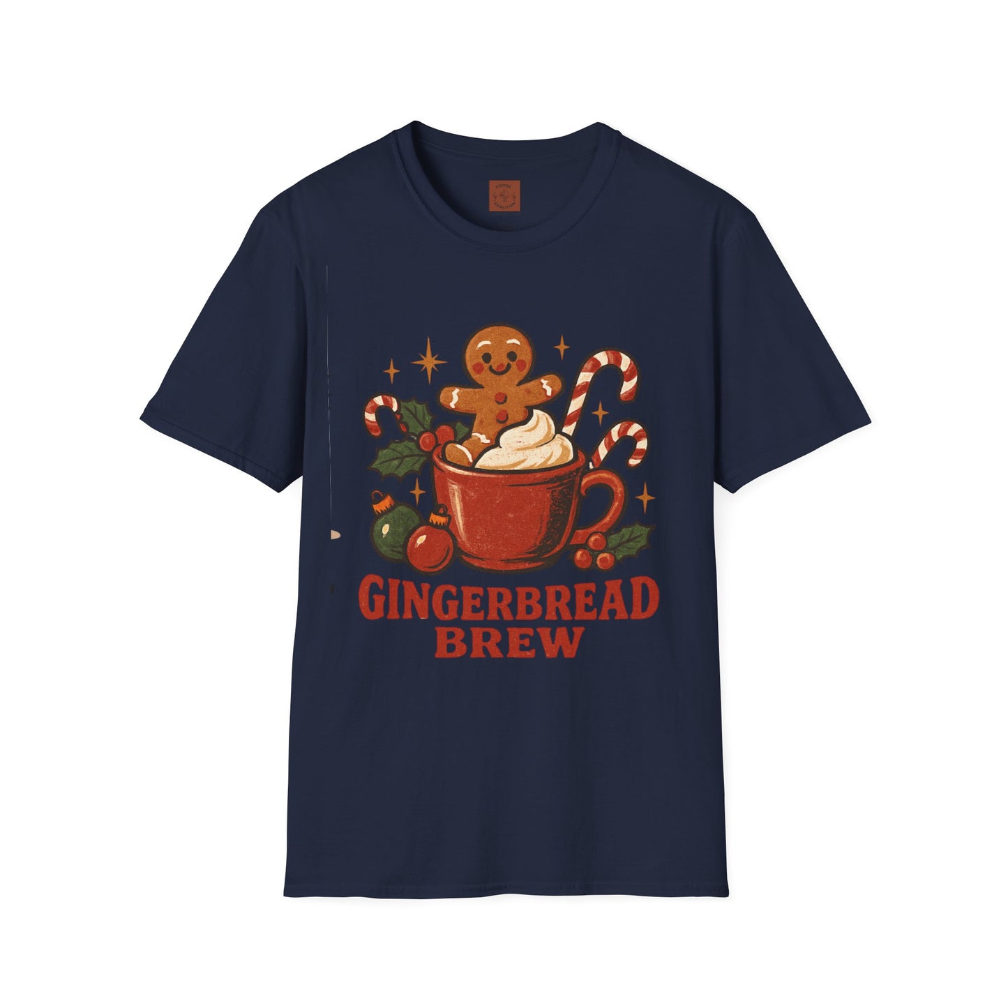Gingerbread Brew | Cute Coffee Christmas Unisex T-Shirt