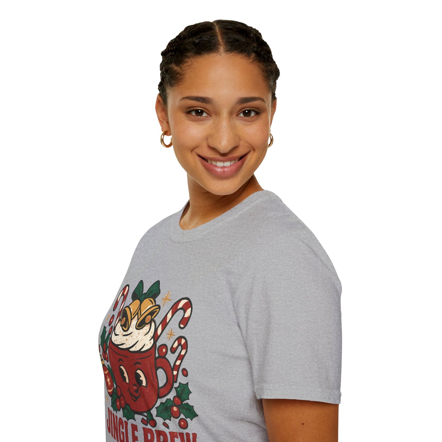 Jingle Brew | Funny Holiday Coffee Cup Christmas Unisex T-Shirt