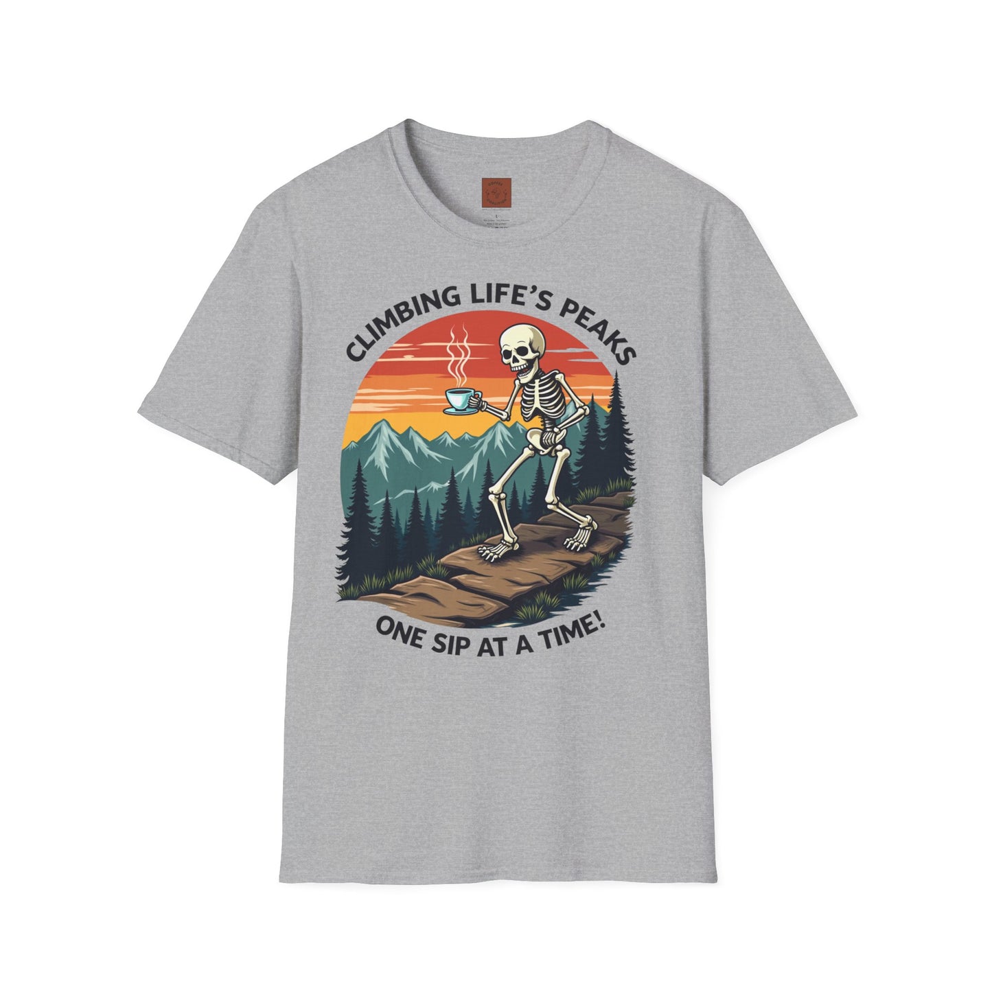 Climbing Life’s Peaks One Sip at a Time | Mountain Brew Skeleton Tee
