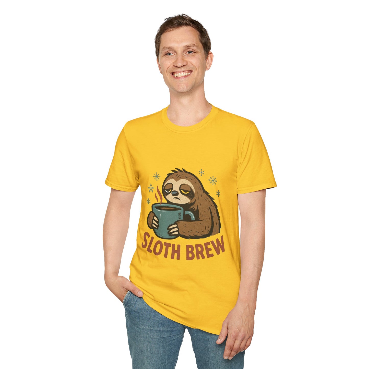 Lazy Sloth Brew | Funny Coffee Lover Christmas Unisex T-Shirt