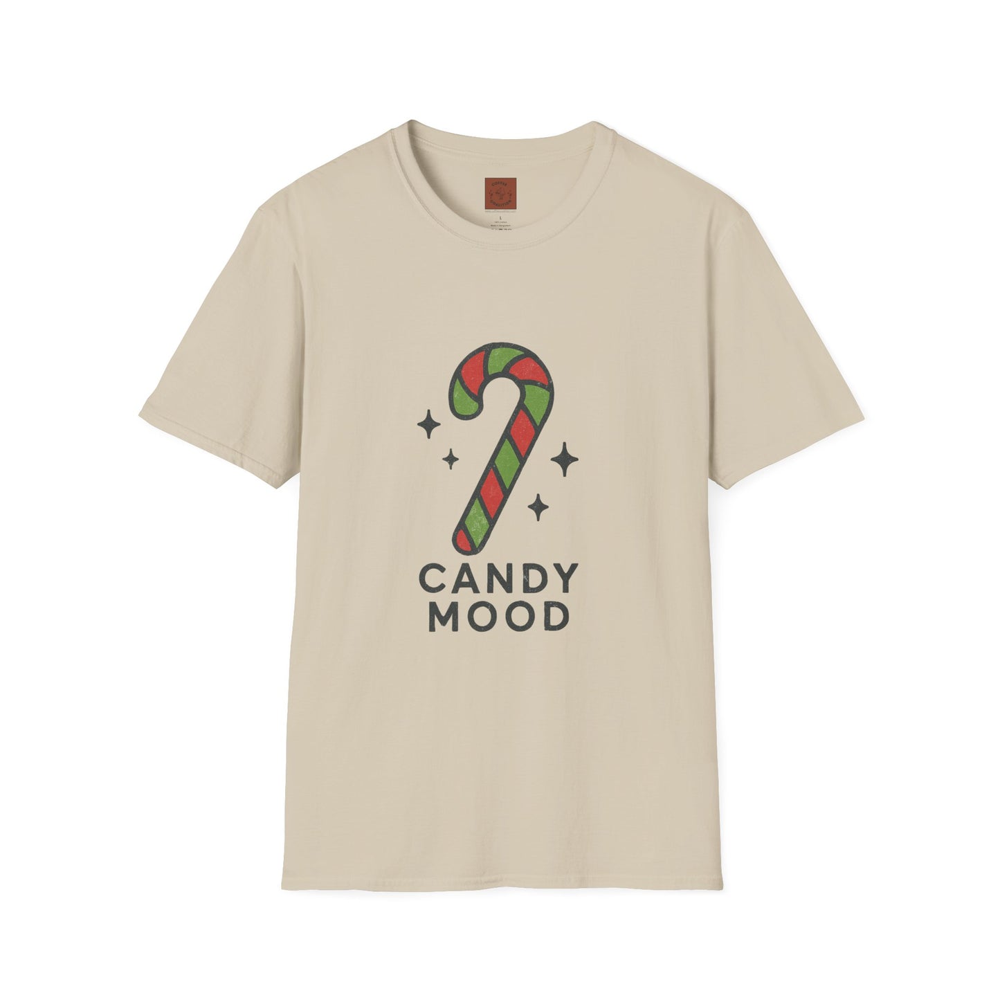 Candy Mood | Minimalist Christmas Candy Cane Aesthetic Unisex T-Shirt
