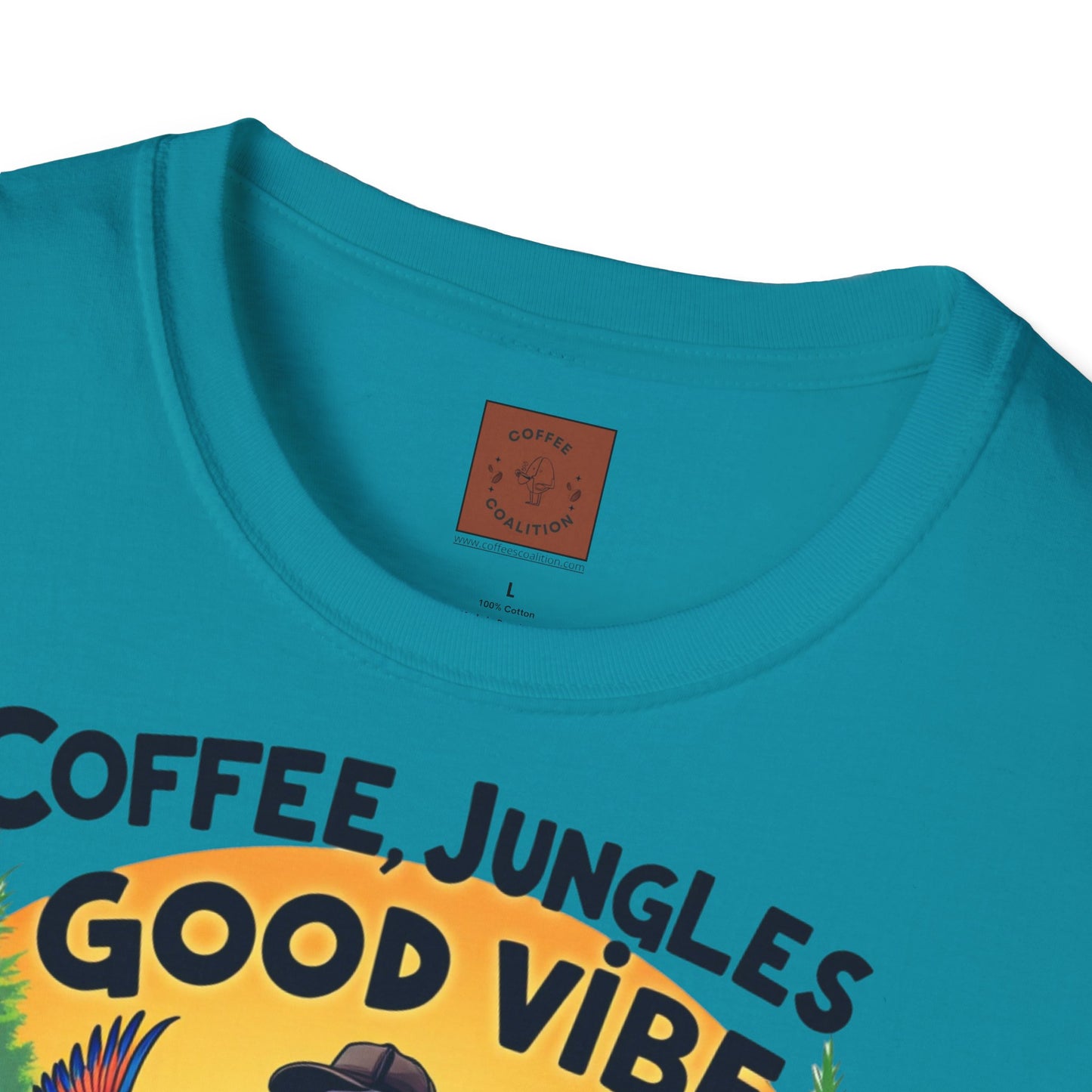 Coffee, Jungles & Good Vibes | Tropical Skeleton Chill Tee