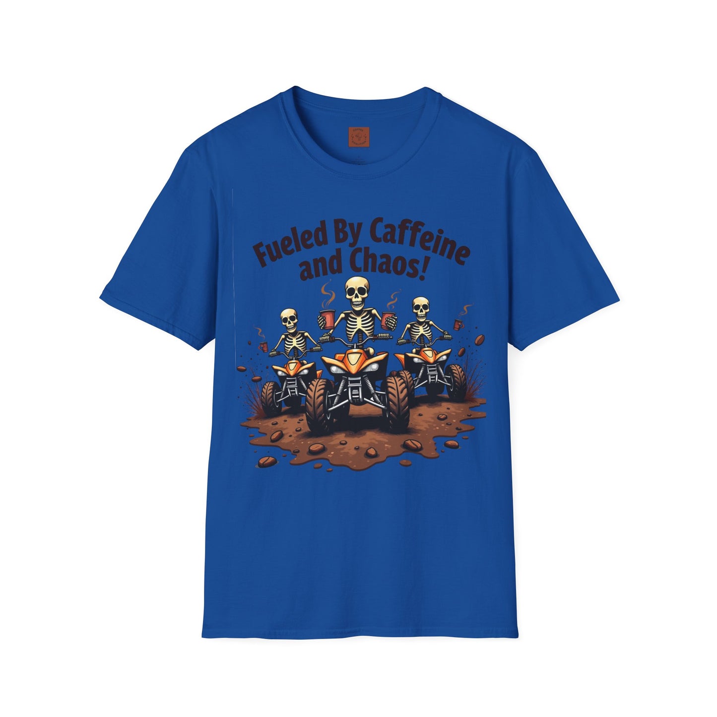 Fueled by Caffeine & Chaos | Skeleton Riders Tee