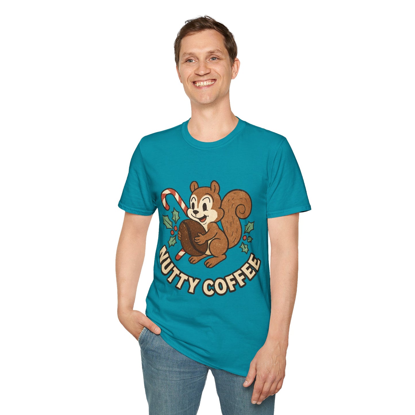 Nutty Coffee | Funny Christmas Squirrel Unisex T-Shirt