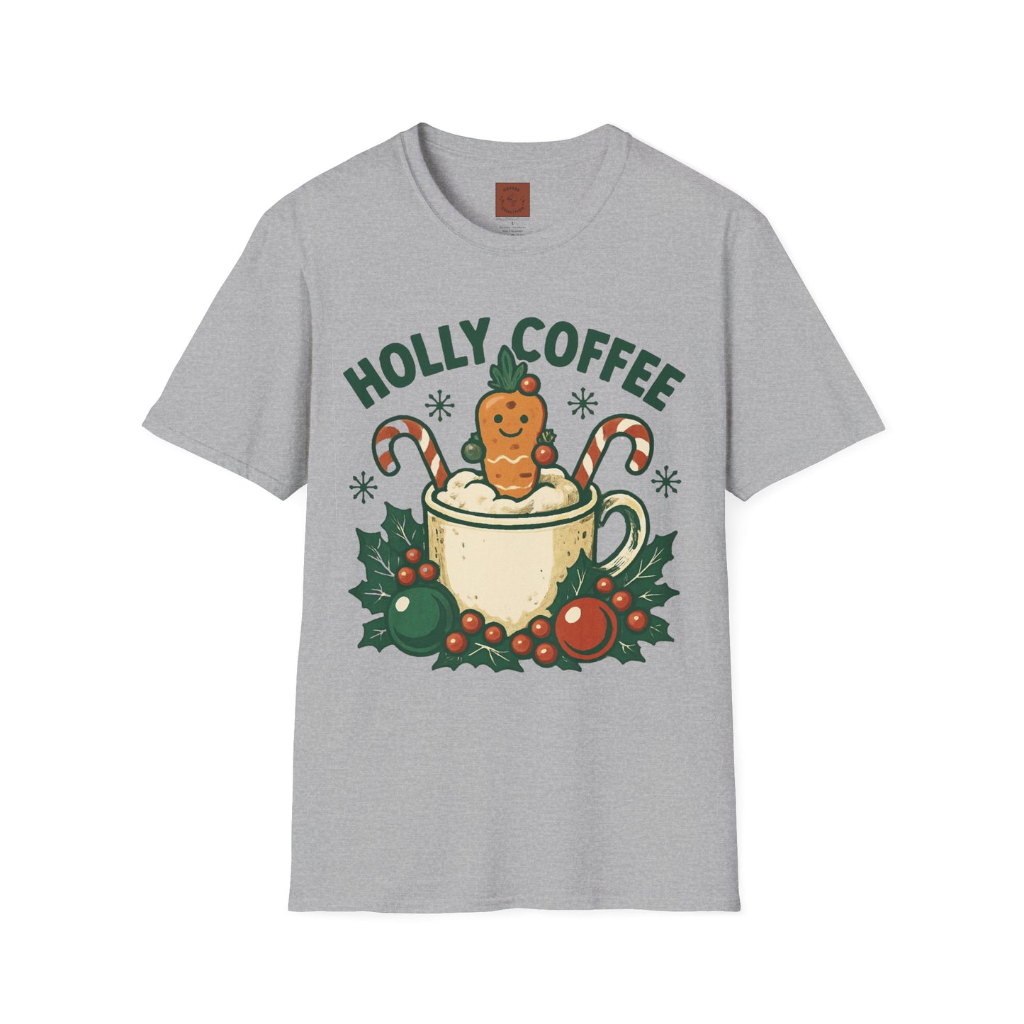 Jolly Brew | Funny Gingerbread Coffee Christmas Unisex T-Shirt