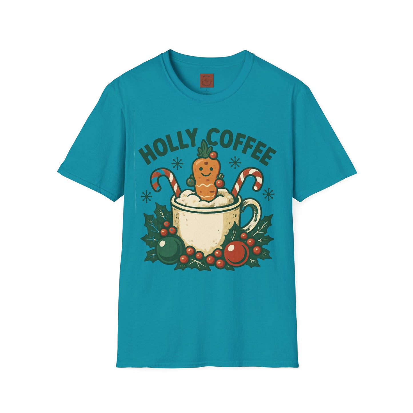 Jolly Brew | Funny Gingerbread Coffee Christmas Unisex T-Shirt