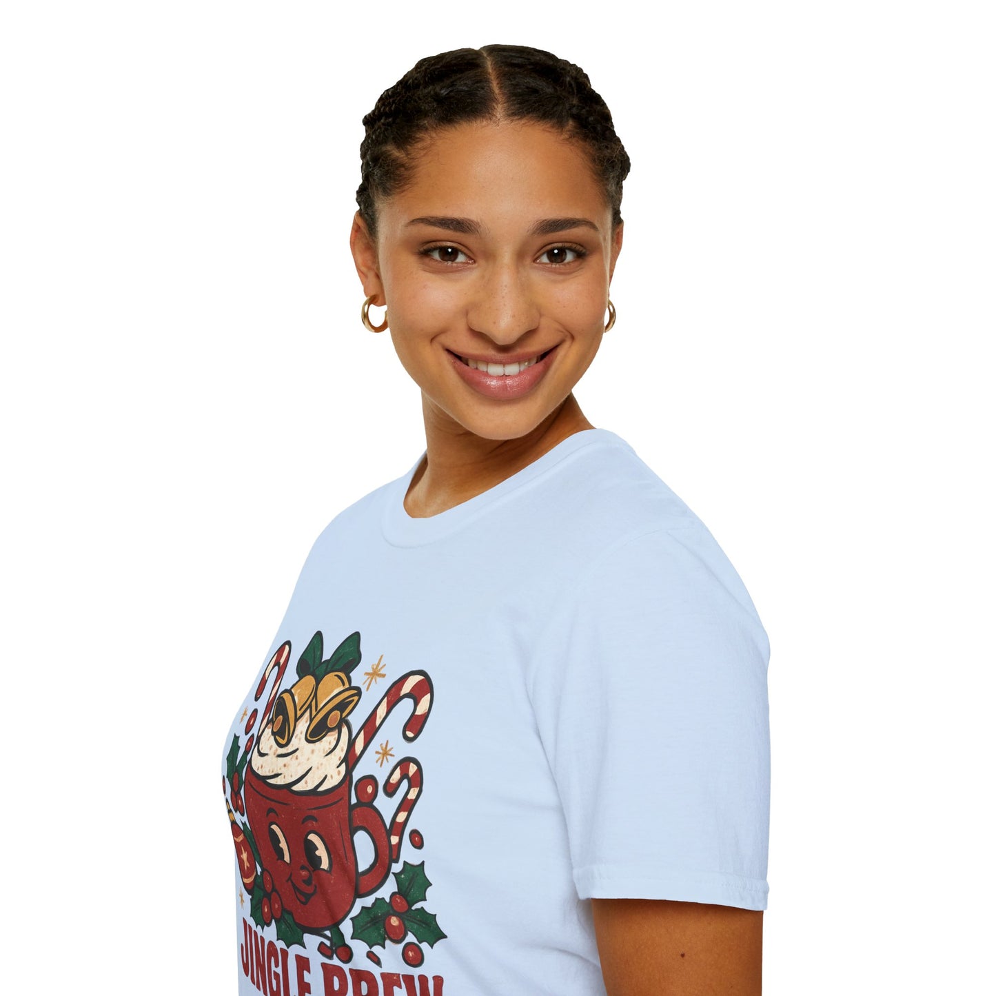Jingle Brew | Funny Holiday Coffee Cup Christmas Unisex T-Shirt