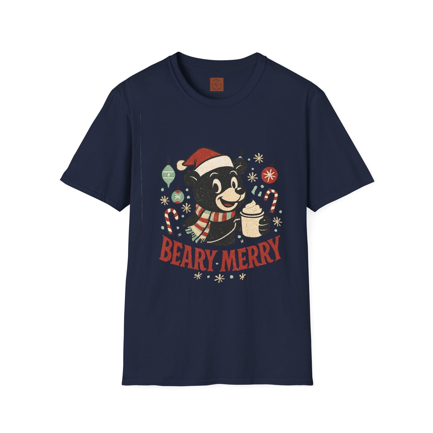 Beary Merry | Cute Bear Coffee Christmas Unisex T-Shirt