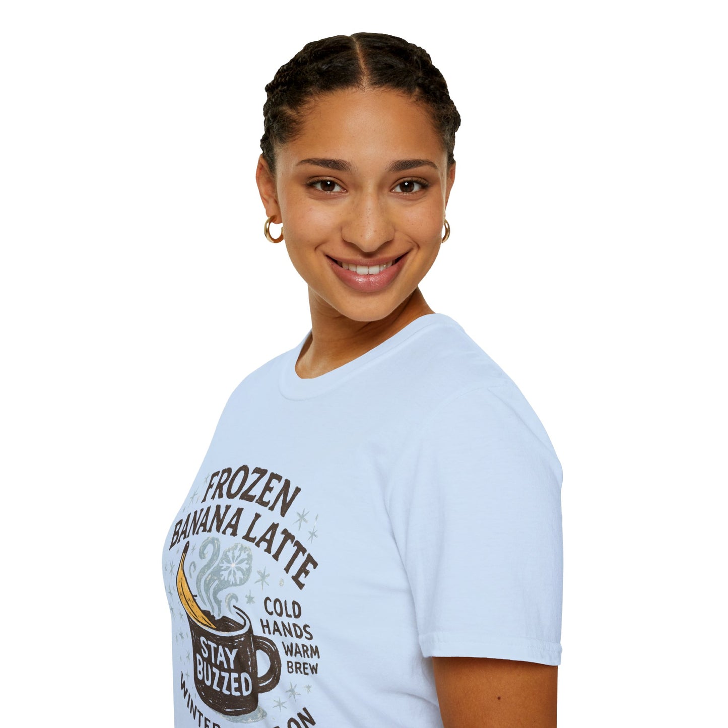 Frozen Banana Latte | Funny Winter Coffee Lover Unisex T-Shirt