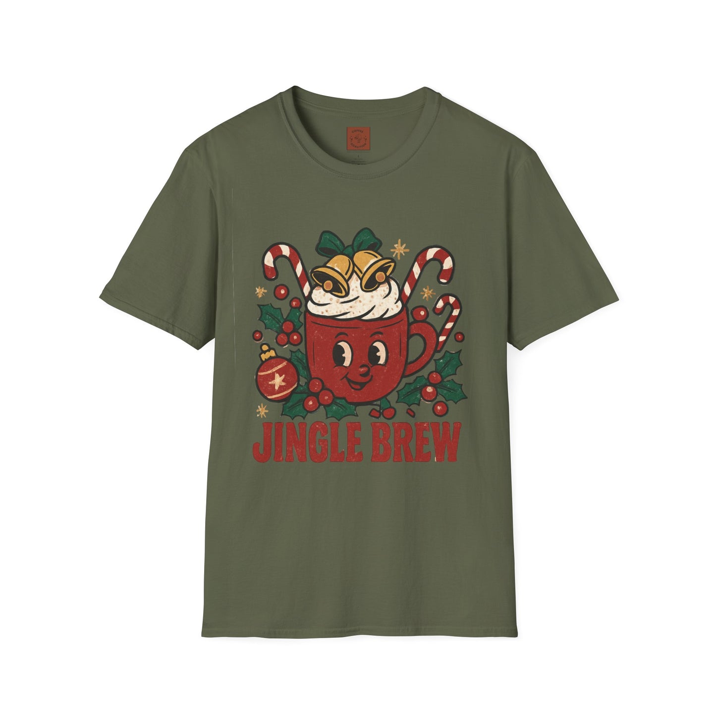 Jingle Brew | Funny Holiday Coffee Cup Christmas Unisex T-Shirt