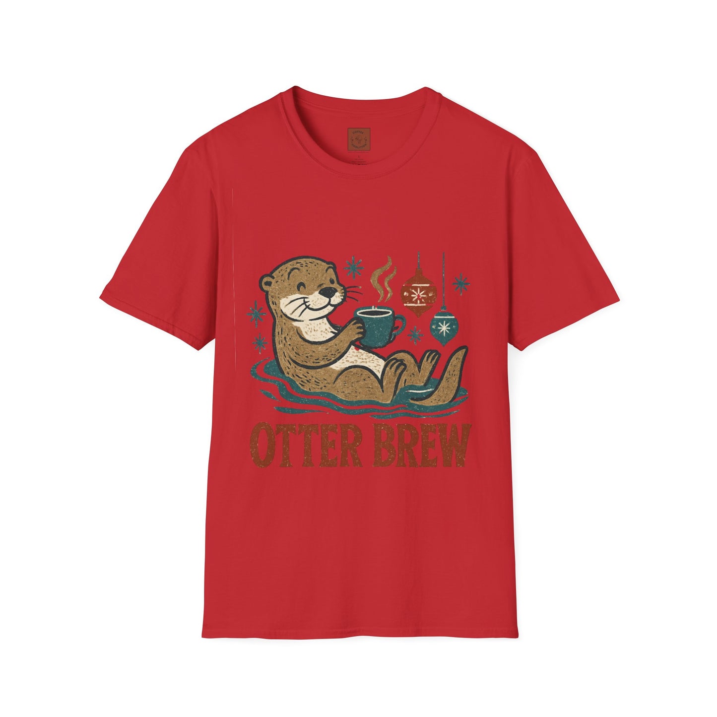 Otter Brew | Cute Coffee Lover Christmas Unisex T-Shirt