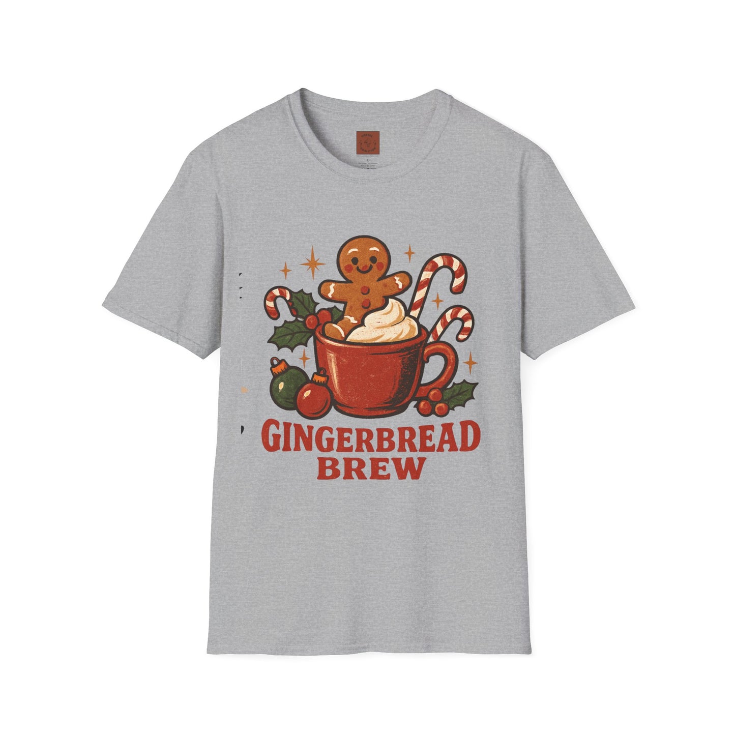 Gingerbread Brew | Cute Coffee Christmas Unisex T-Shirt
